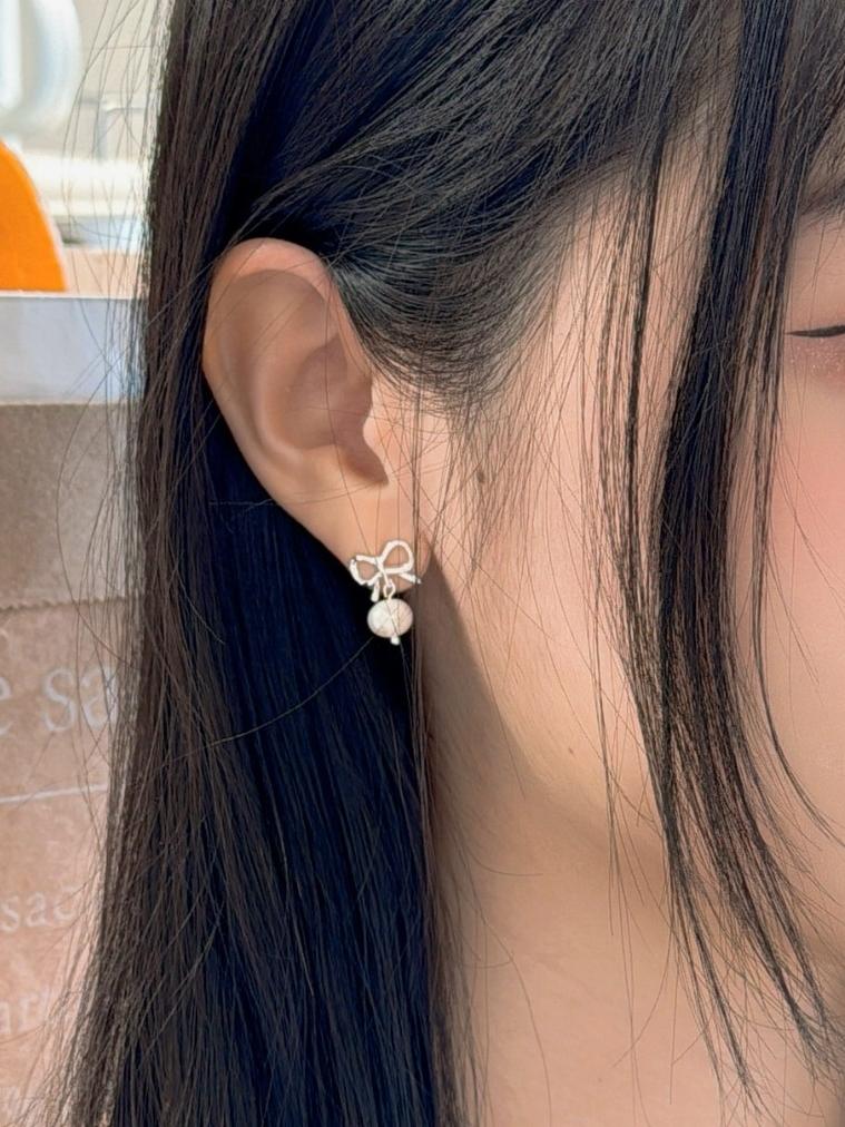 CLMA♡｜ 🇰🇷 Korea Silver 925 純銀蝴蝶結珍珠耳針