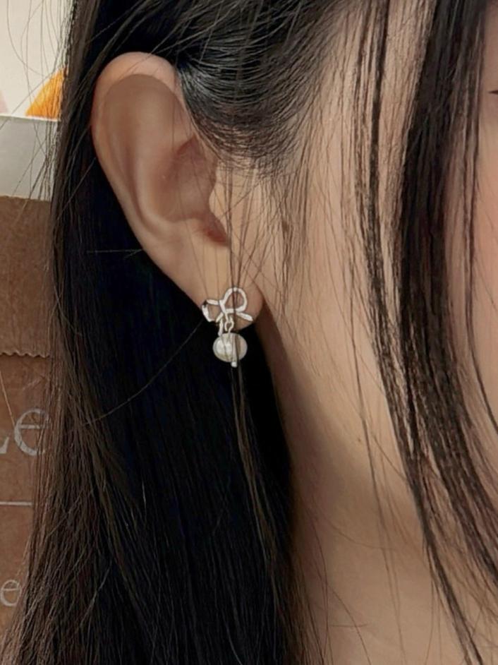 CLMA♡｜ 🇰🇷 Korea Silver 925 純銀蝴蝶結珍珠耳針