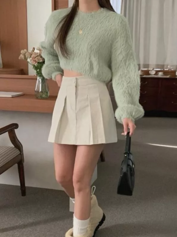 CLMA♡｜🇰🇷Korea 春日之約  燈芯絨百摺短裙
