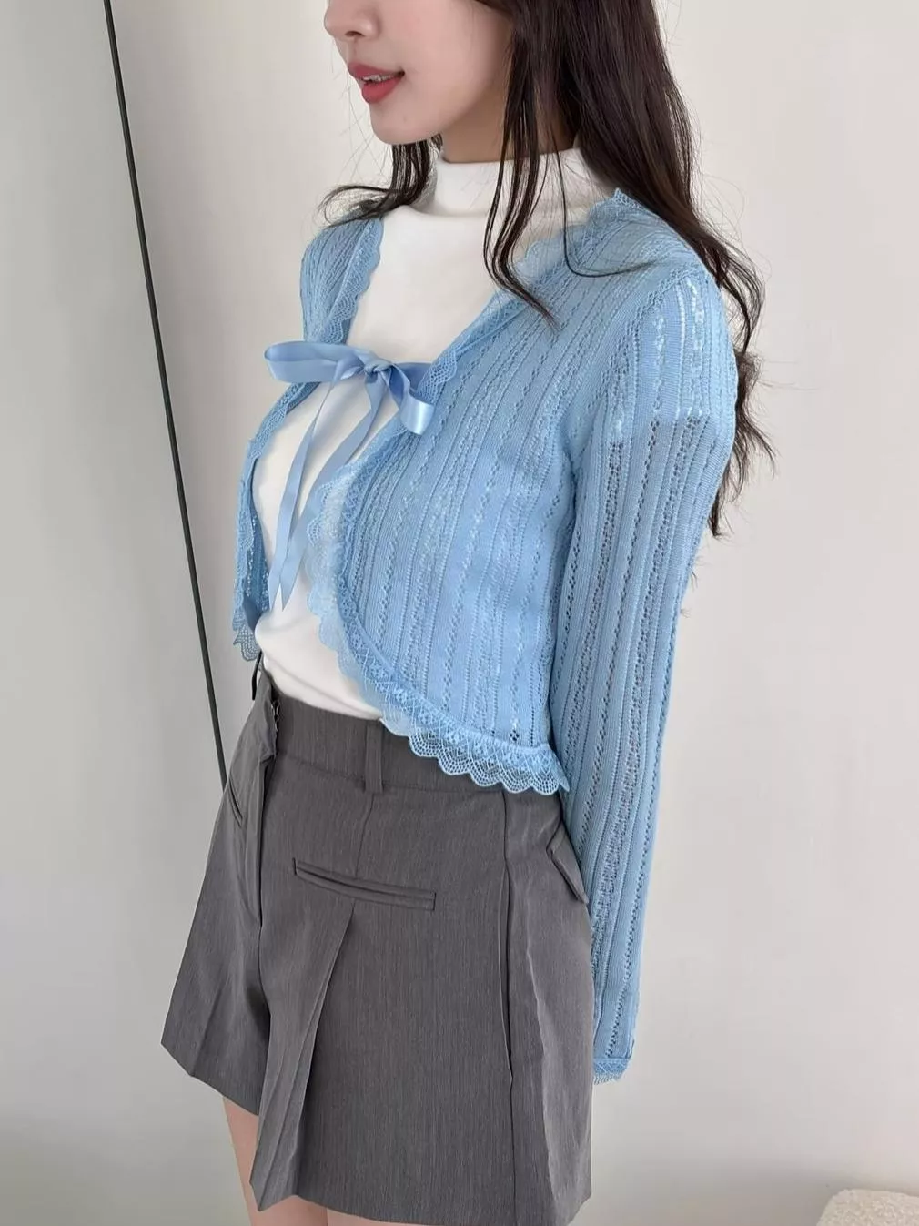 CLMA♡｜🇰🇷Korea 漂亮緞帶短版小外套