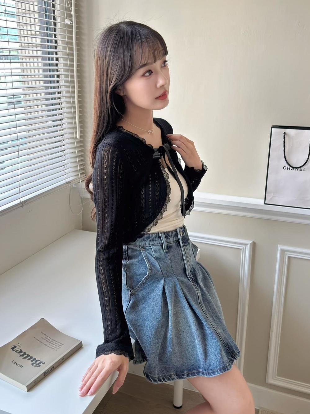 CLMA♡｜🇰🇷Korea 漂亮緞帶短版小外套