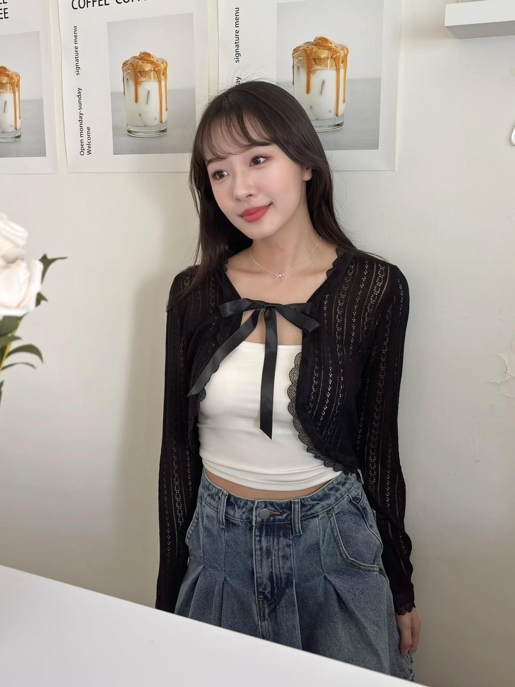 CLMA♡｜🇰🇷Korea 漂亮緞帶短版小外套
