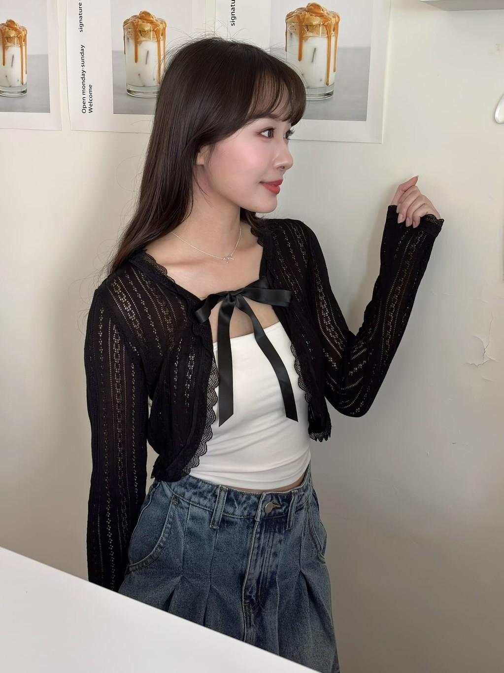 CLMA♡｜🇰🇷Korea 漂亮緞帶短版小外套