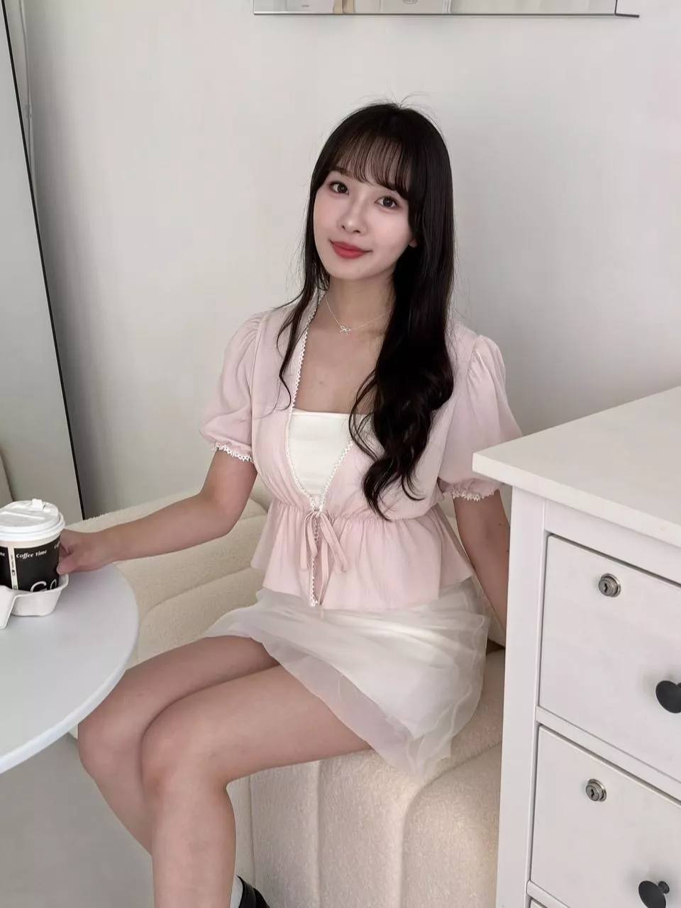 CLMA♡｜🇰🇷Korea 澎袖蕾絲滾邊收腰小外套