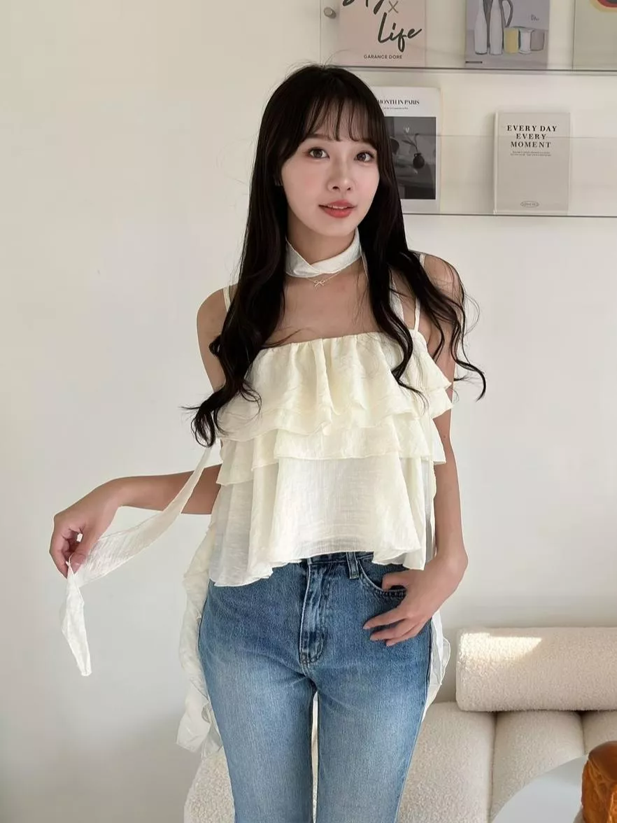 CLMA♡｜ 🇰🇷Korea 繞脖綁帶多層次蛋糕吊帶 SET