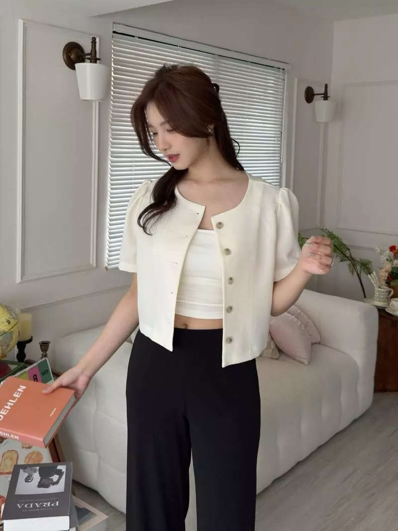 CLMA♡｜🇰🇷Korea 歐膩感挺版氣質短袖外套