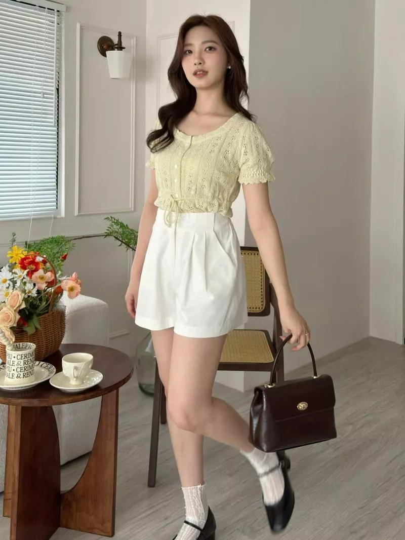 CLMA♡｜🇰🇷Korea 打摺高腰日常後鬆緊短褲