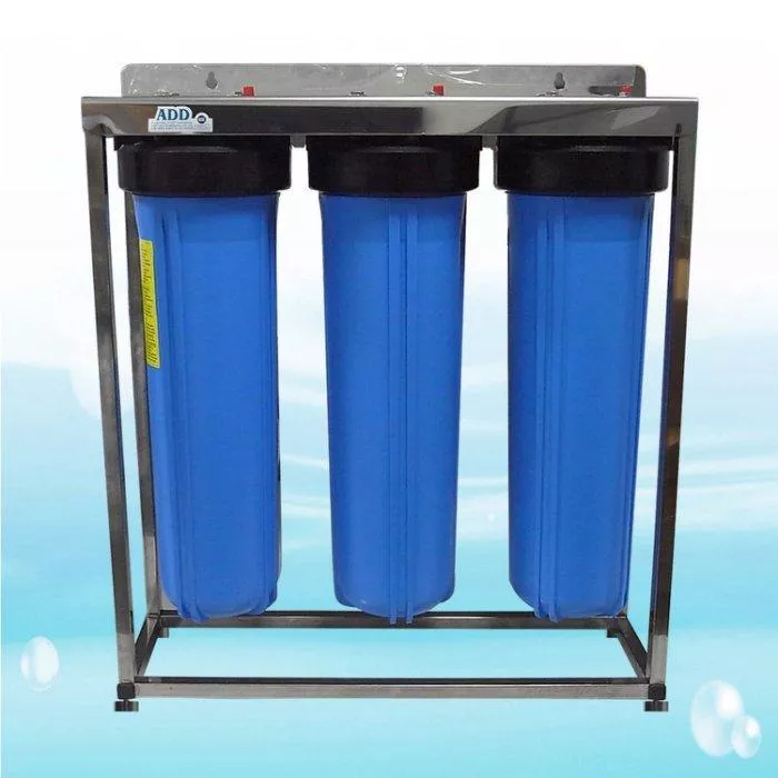 <水易購 新竹+竹北店> 全戶淨水｜ADD水塔過濾器(20英吋不鏽鋼腳架)《大胖3道式-無附濾心》1英吋規格