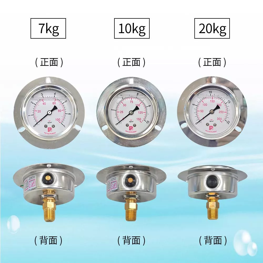 【水易購淨水新竹+竹北店】油壓錶(1/4NPT)-埋盤式7KG~20KG
