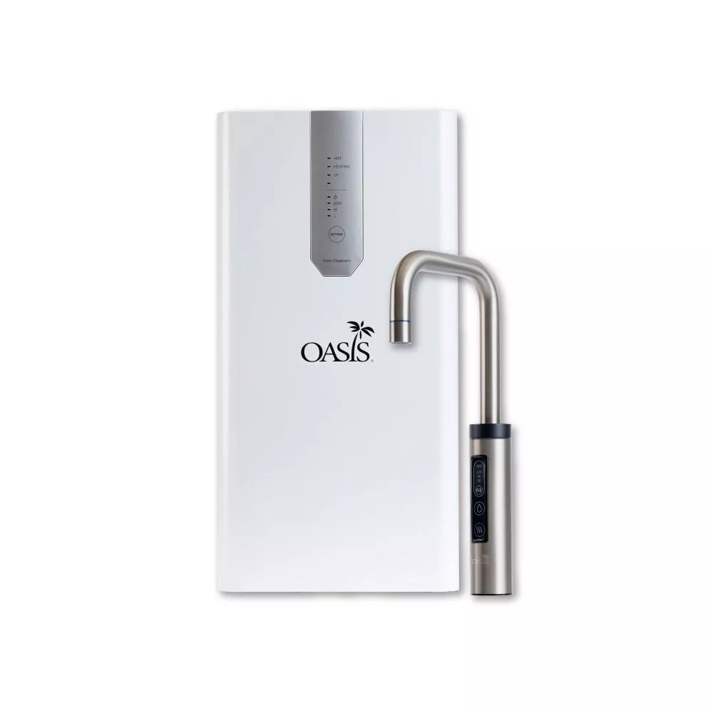 美國OASIS 櫥下節能兩溫UVC飲水機｜LUXES-HOT-201 + 櫥下RO高流量淨水器RO 600G/免運含安裝
