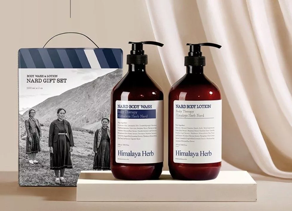 韓國 NARD薰衣草麝香沐浴乳+身體乳豪華禮盒組, 各1000ml（兩入一組）