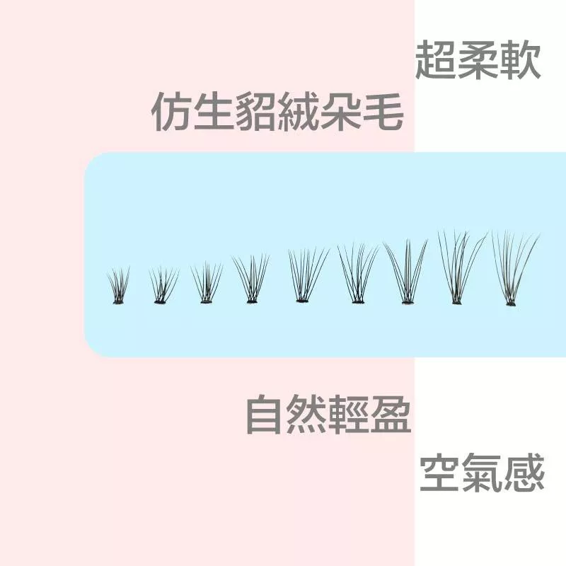 Tommy&Anson0.1mm系列單株假睫毛 /10根/簇/仿貂毛/台灣品牌/Tommy&Anson