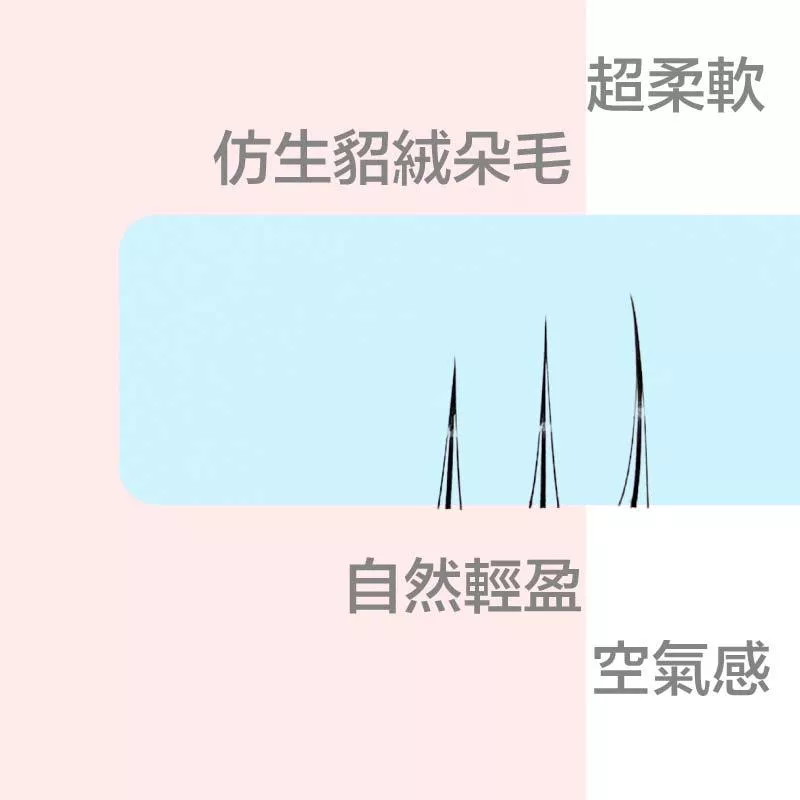 Tommy&AnsonA型仙子朵毛系列單株假睫毛 /3根/簇/仿貂毛/Tommy&Anson/台灣品牌