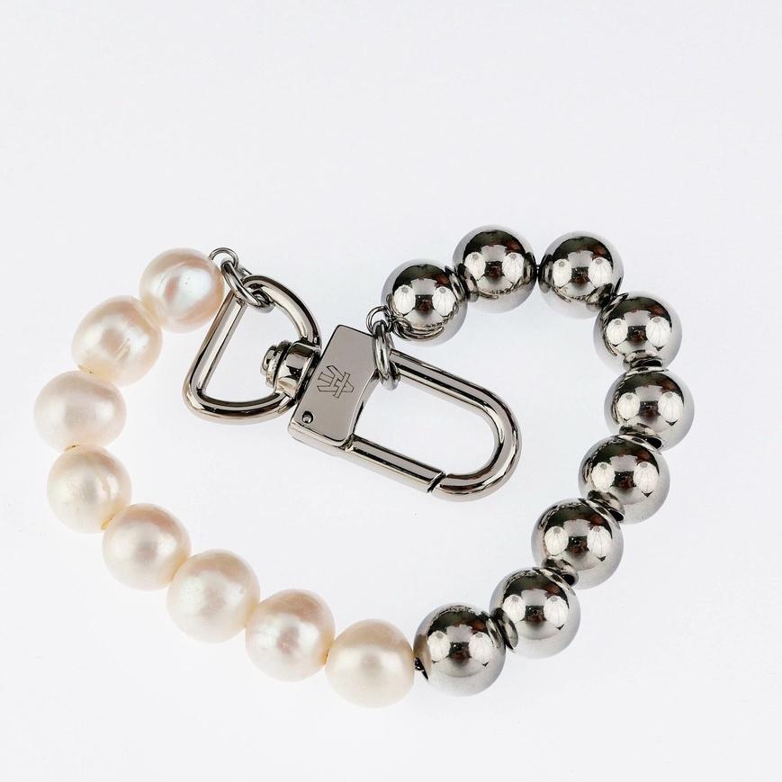 Tommy&Anson accessories  Silver Pearls系列手鏈/316鈦鋼/10mm天然淡水珍珠