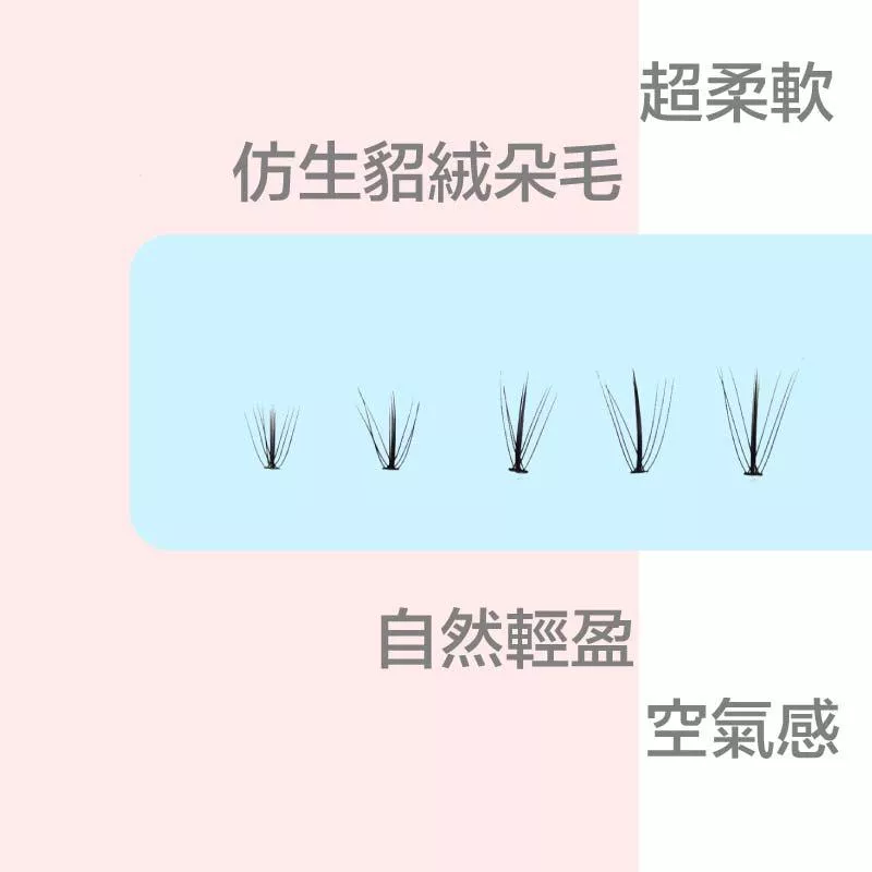 Tommy&Anson0.07mm芭比夾心系列單株假睫毛 /仿貂毛/台灣品牌/Tommy&Anson