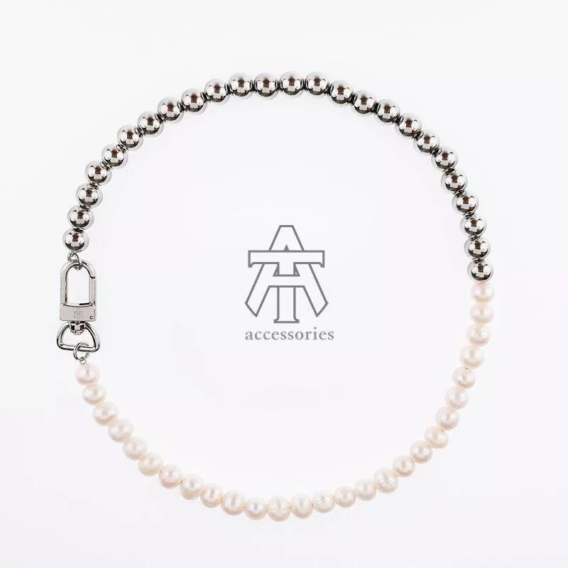 Tommy&Anson/ accessories Golden Pearls系列項鍊/316鈦鋼/10mm天然淡水珍珠