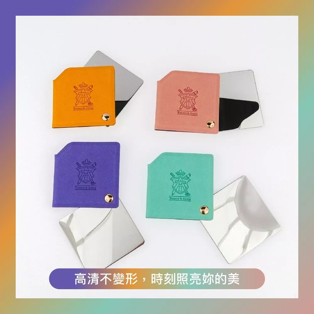 Tommy&Anson旋轉式隨身化妝鏡～鏡面清晰/不銹鋼製/摔不破/化妝鏡/補妝鏡/隨身攜帶