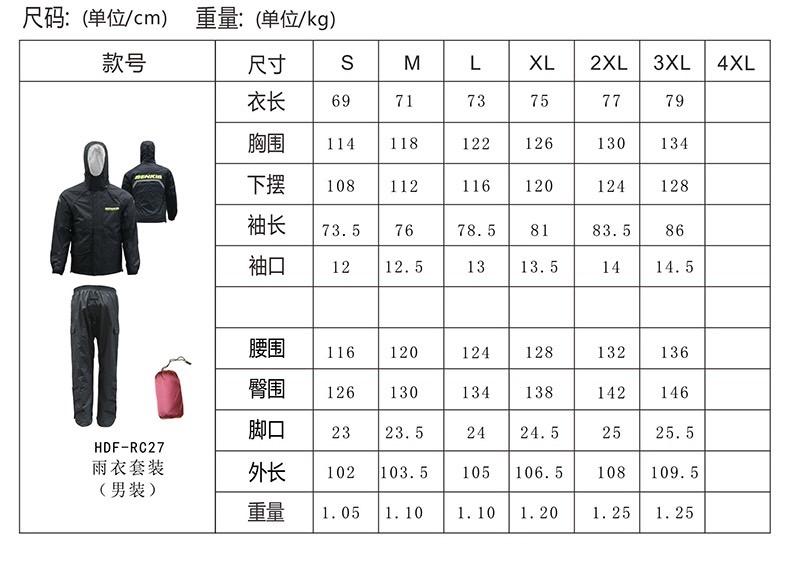 BENKIA兩件式雨衣