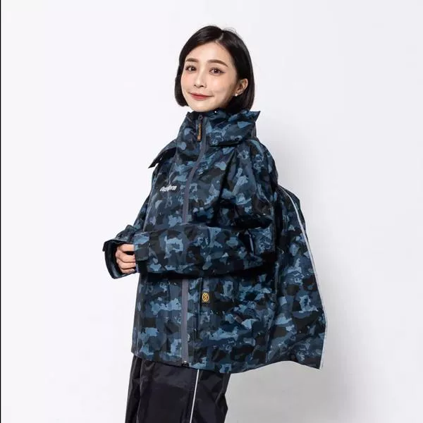 BRIGHTDAY 背包款Double雙拉鍊斜開兩件式雨衣