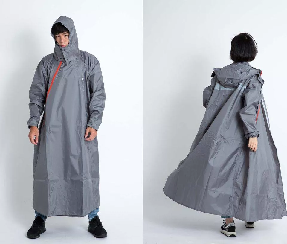 BRIGHTDAY Double雙拉鍊斜開連身雨衣