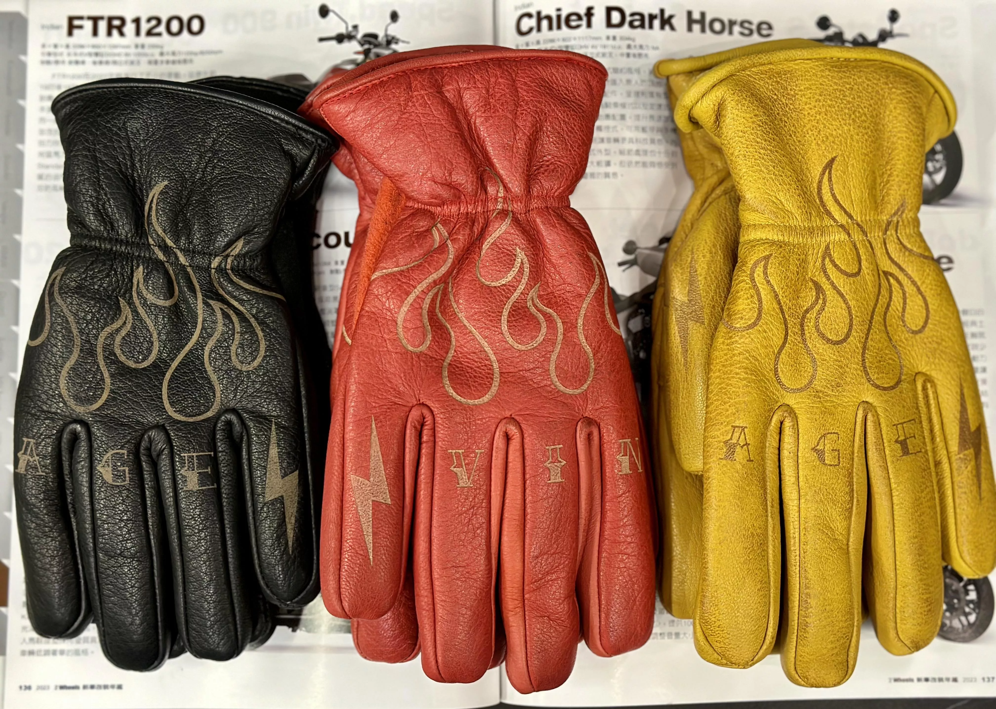 日本Vin&amp;Age 冬季 火焰羊皮手套