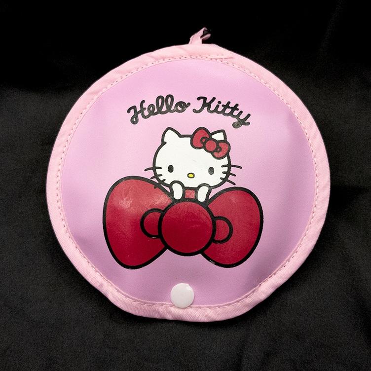 【現貨】Hello Kitty 摺疊PU圓形購物袋 收納 可攜式環保袋 正版授權