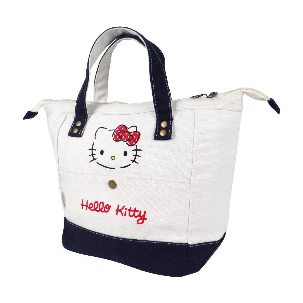 【現貨】Hello Kitty 帆布保溫保冷袋 三麗鷗正版授權商品 便當袋