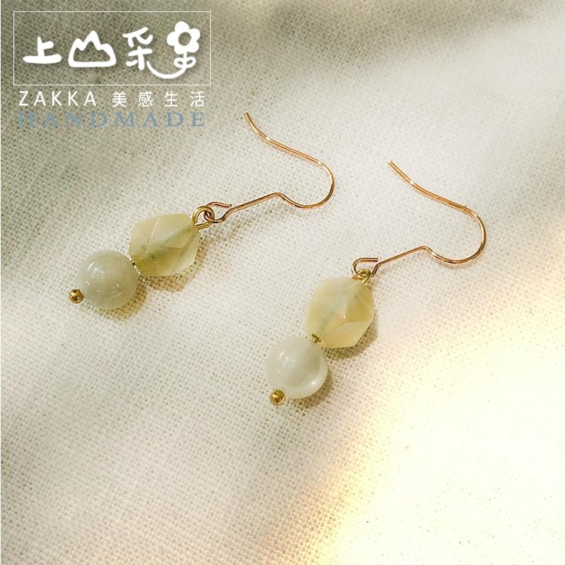 上杉采花 天然石 耳環 水晶 手工 抗敏 客製化 手作 飾品 項鍊 紀念日 情人節 日韓 禮物