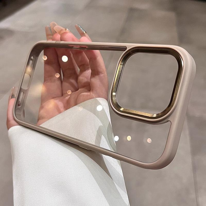 📱iPhone16晶透防摔殼 - 高端金屬鏡頭框設計✨