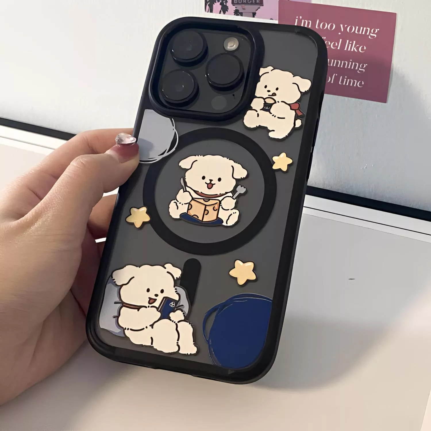 🐶🧀用餐奶酪小狗立體手機殼｜iPhone全系列適用🧀🐶
