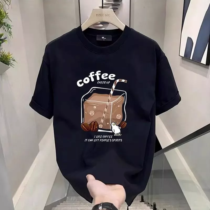 🧊冰咖美式印花Tee｜街頭潮感純棉短袖