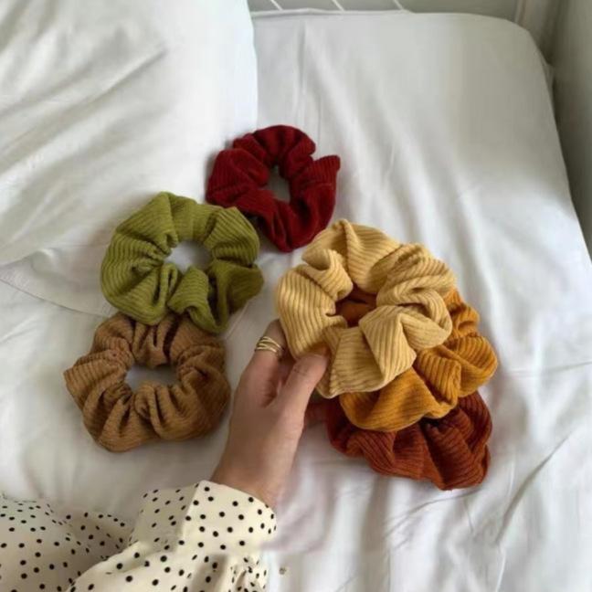 🎀 甜美奶霜感🌈絨布髮圈