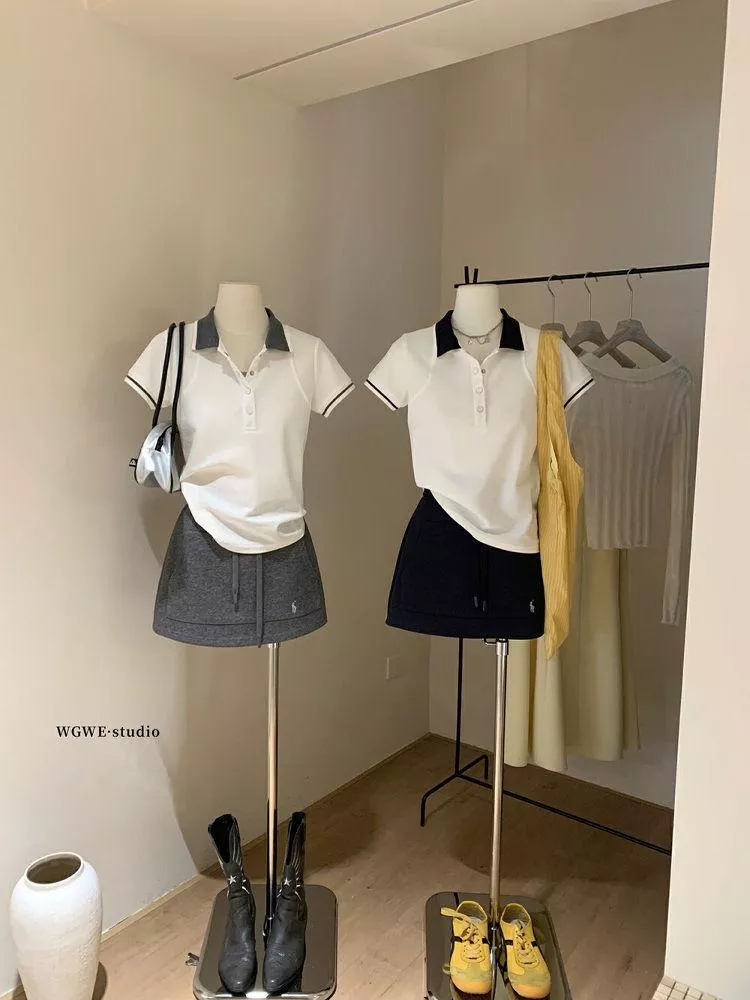 🧢【韓系學院風撞色套裝】