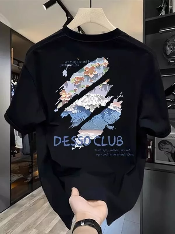🌸 DESSO CLUB 印花T恤｜黑白兩色可選