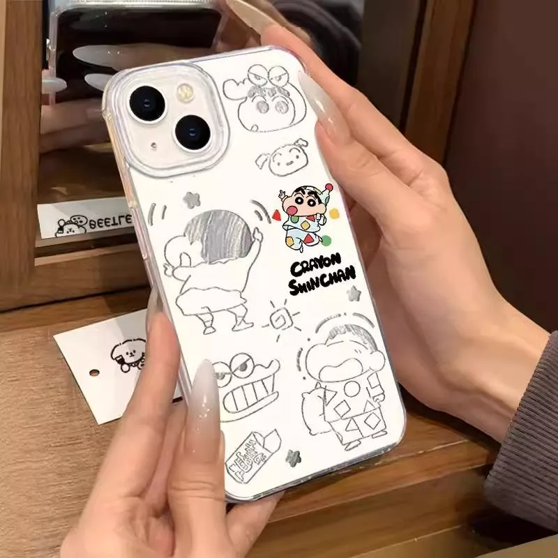 📱 蠟筆小新塗鴉風手機殼（支架款／無支架款）