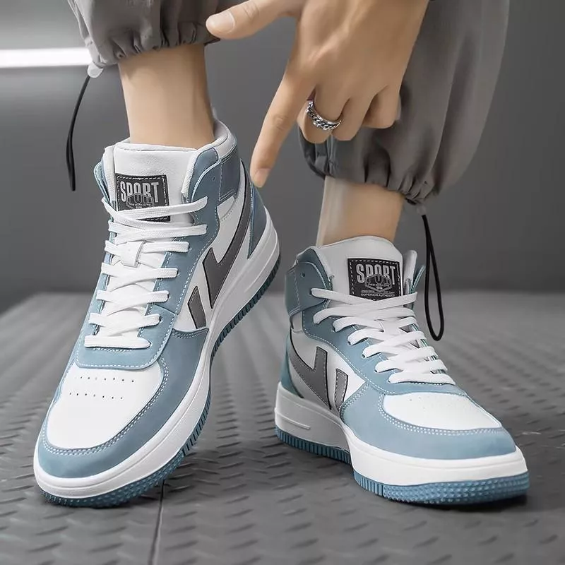 👟型走潮流拼色高筒休閒鞋👟