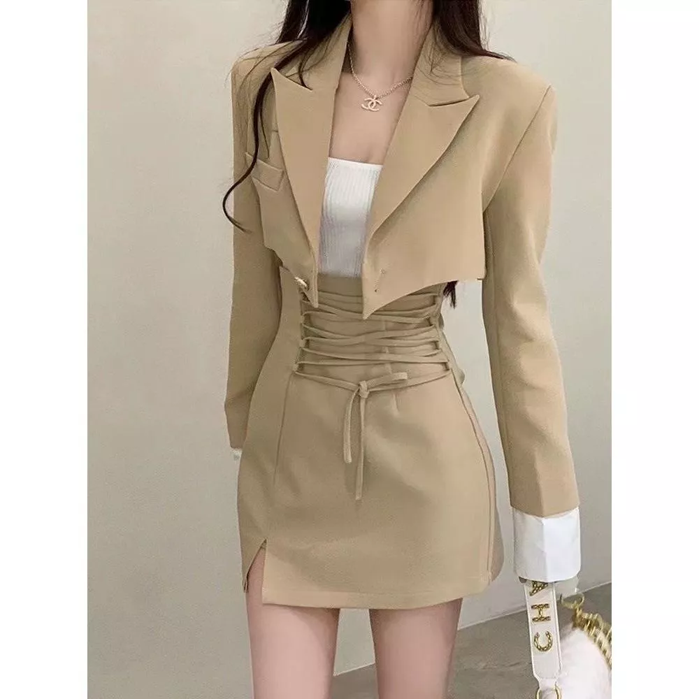 🪄法式高級感收腰西裝裙套裝