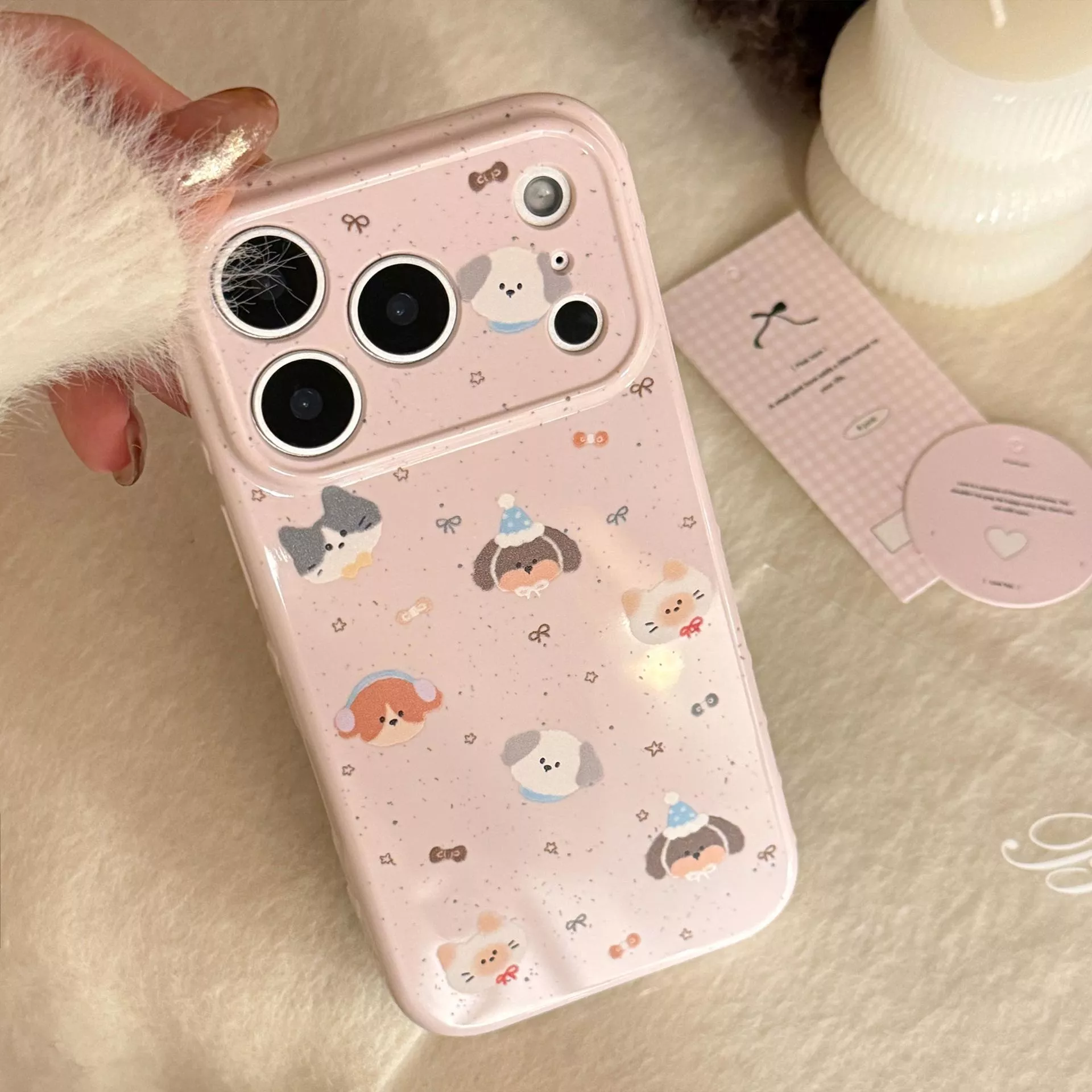 📱✨可愛泼墨 iPhone 手機殼｜超萌登場🐶🐱
