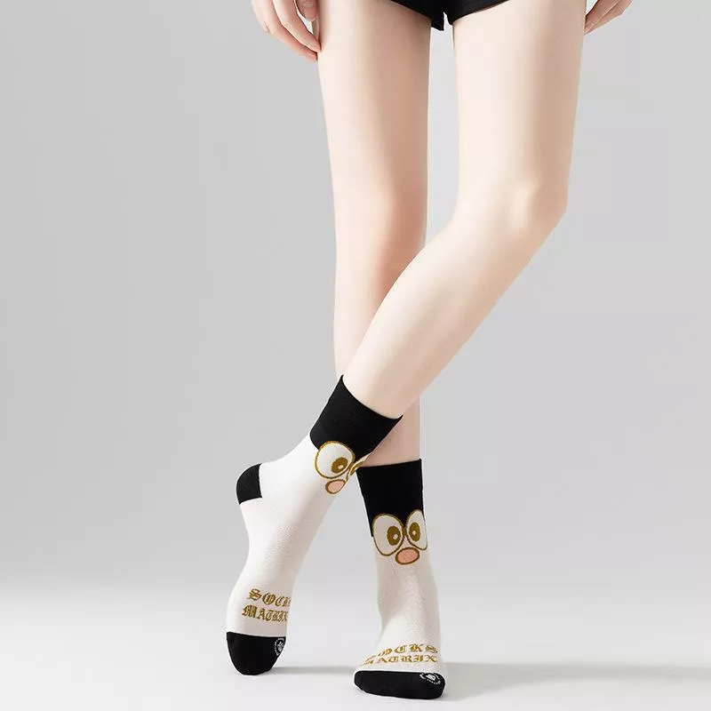 ✨哆啦小妹 3 雙組卡通中筒襪｜秋冬必備百搭款🧦