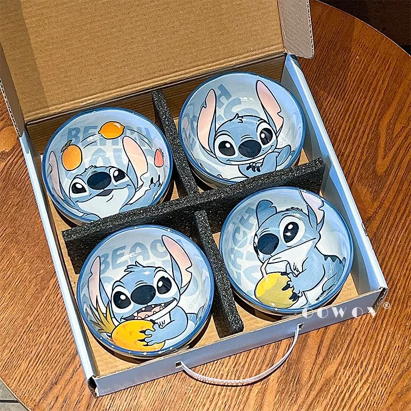 🩵 史迪仔陶瓷碗 4入禮盒