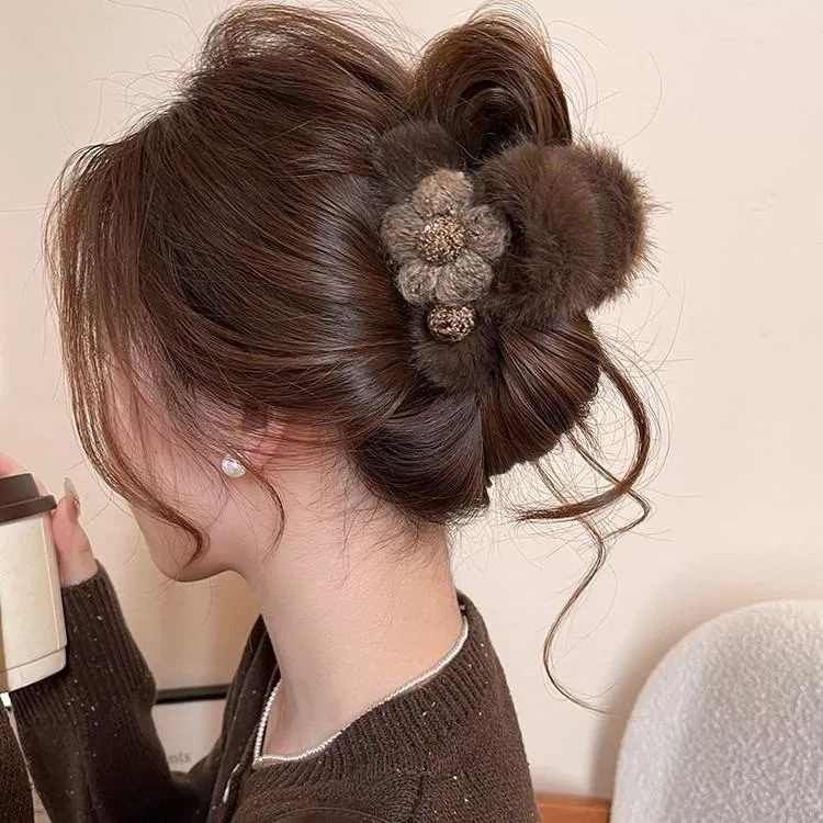 🌼毛絨花朵抓夾🌼