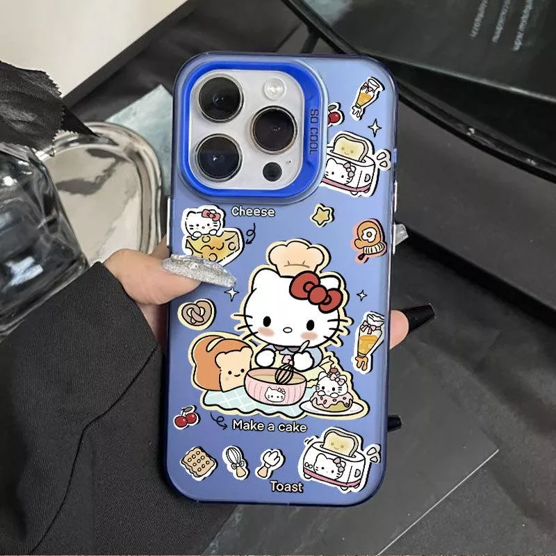 🎨彩銀殼藍色廚師KT貓iPhone 手機殼