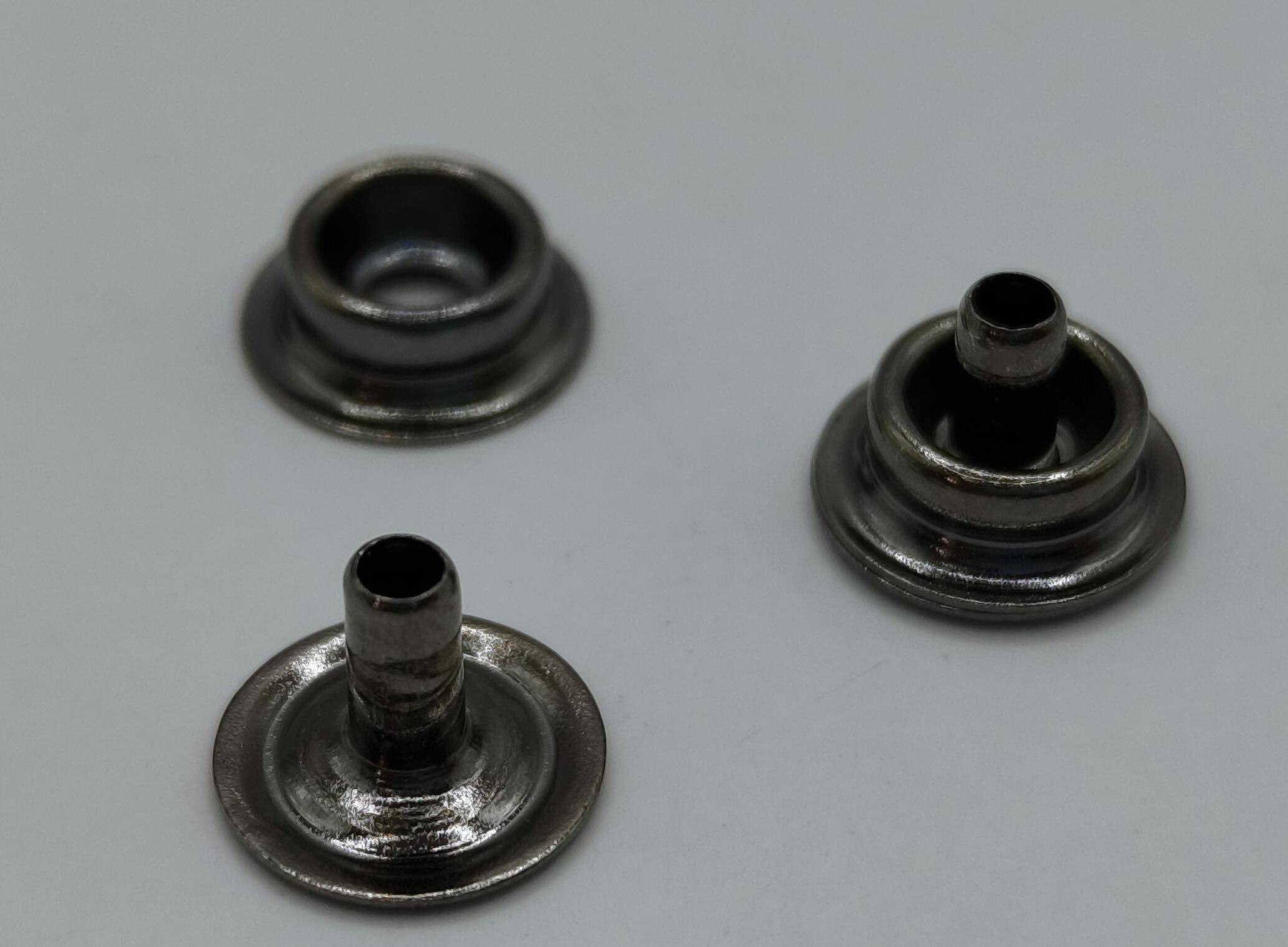 銅質押釦4色9mm-10入-黑鎳
