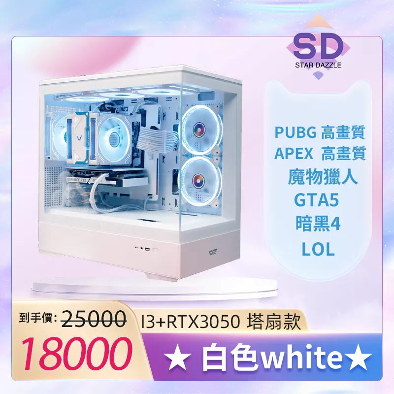 白色white主機-塔扇款