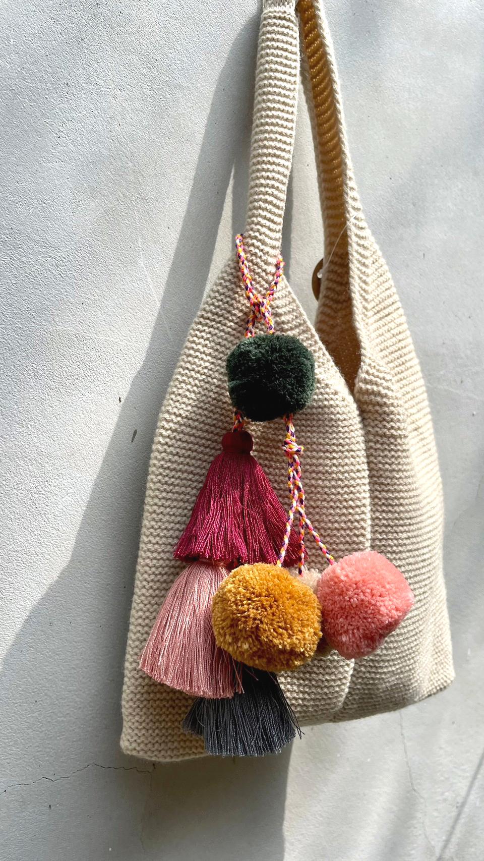 手編毛球流蘇 吊飾 包包/居家裝飾 Hand-woven Pom Pom Tassel