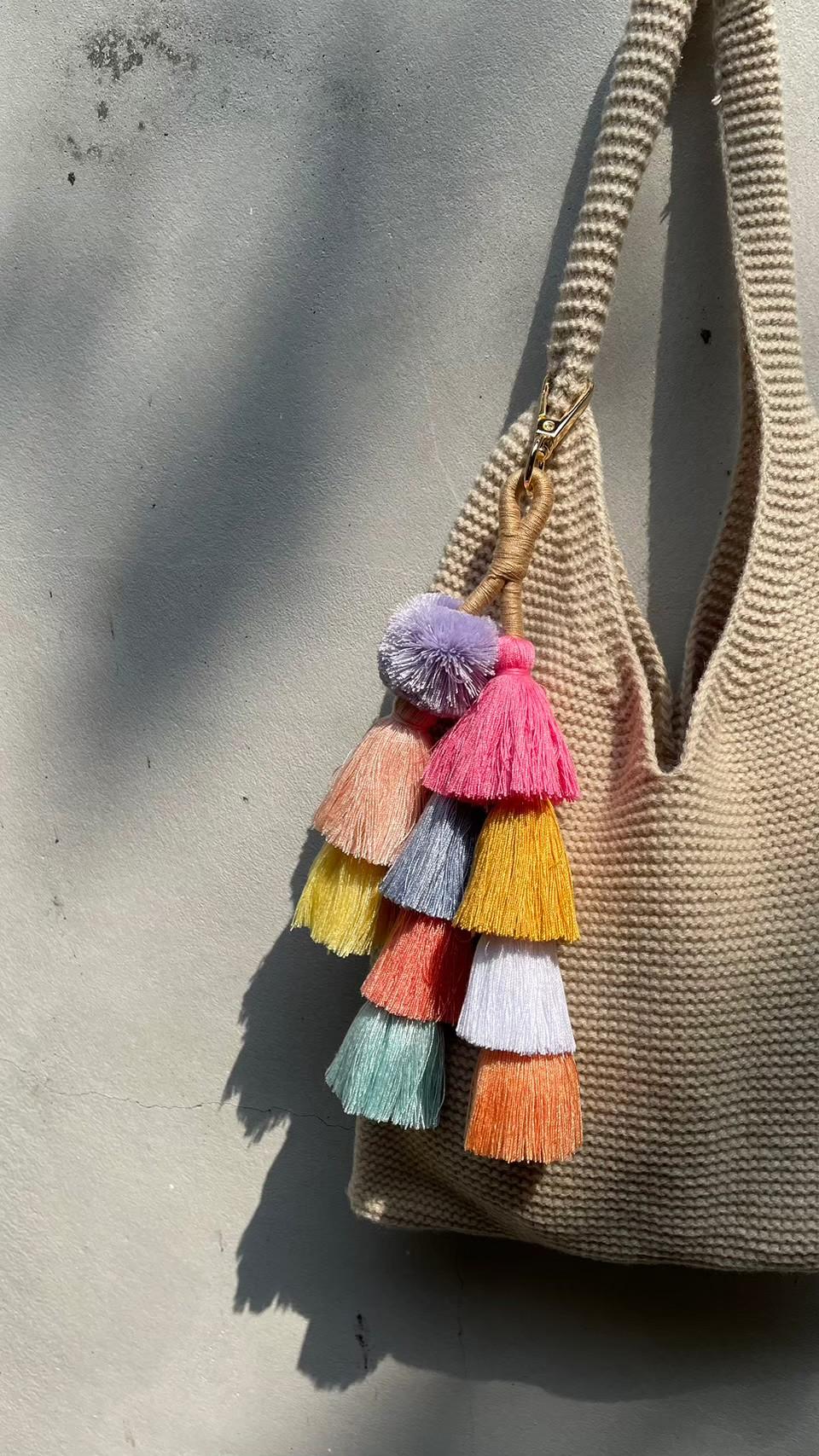 手編流蘇吊飾 包包裝飾 Hand-woven Pom Pom Tassel