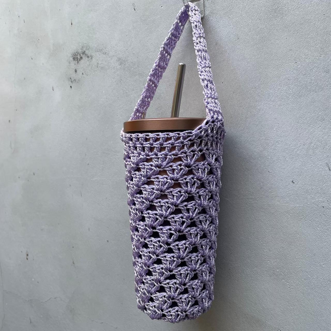 手鉤飲料提袋 防水飲料袋 夏天必備 Knit Design Bottle Bag