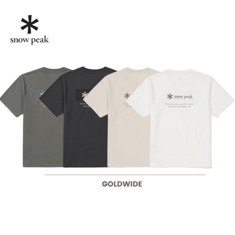 韓國 snow peak 胸前布標LOGO 速乾 涼感 短T  S24MMFTS24