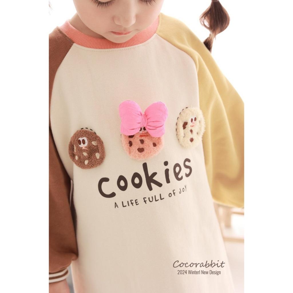 【90-130】COCORABBIT 冬季商品 COOKIES 拼接上衣 連身裙