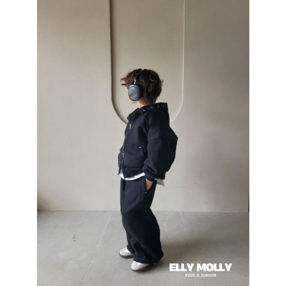 【90-160】韓國童裝 ELLYMOLLY 冬季商品 鉚釘連帽外套